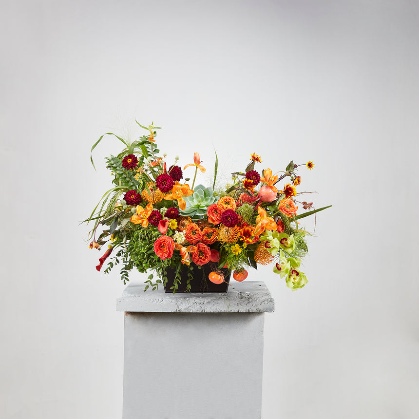 Boenga Flowers by Harijanto Setiawan Curiosity | Bespoke Fresh Flowers Gift in Vibrant Colours in Orange.